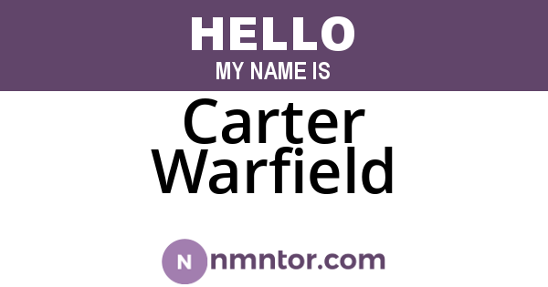 Carter Warfield