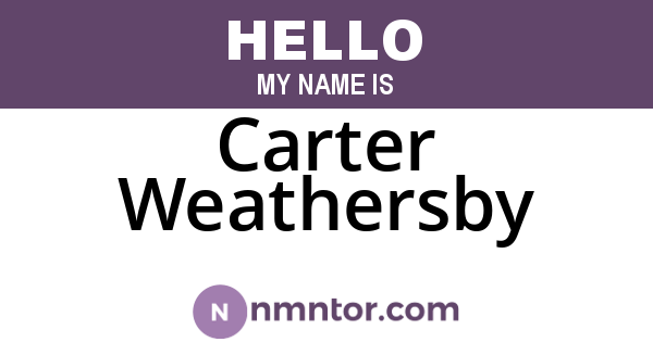 Carter Weathersby