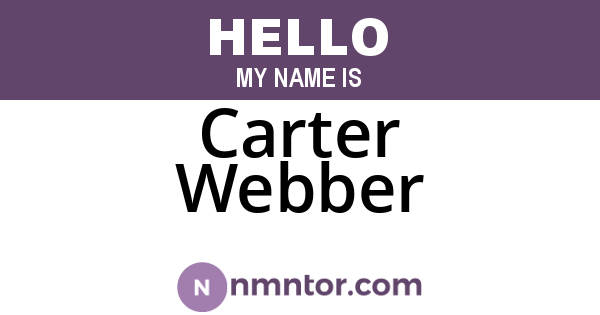 Carter Webber