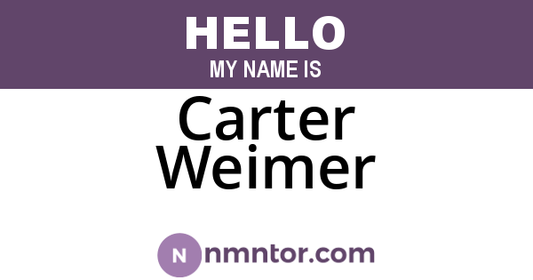 Carter Weimer