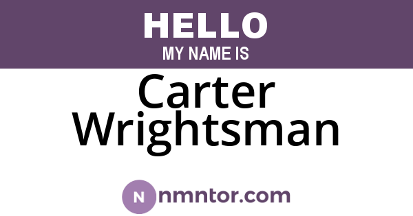 Carter Wrightsman