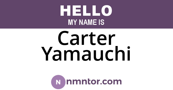 Carter Yamauchi