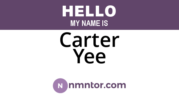 Carter Yee