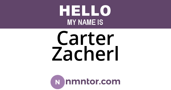 Carter Zacherl