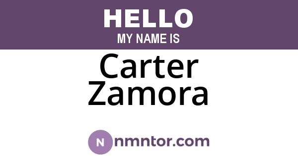 Carter Zamora