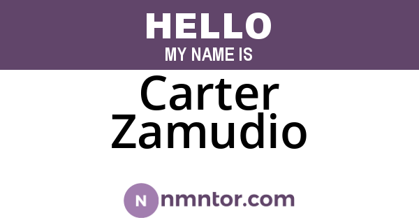 Carter Zamudio