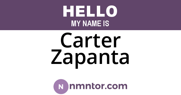 Carter Zapanta