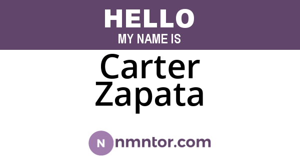 Carter Zapata