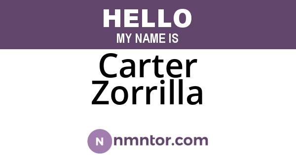 Carter Zorrilla