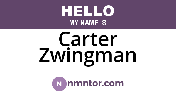 Carter Zwingman