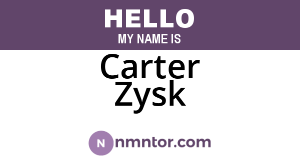 Carter Zysk