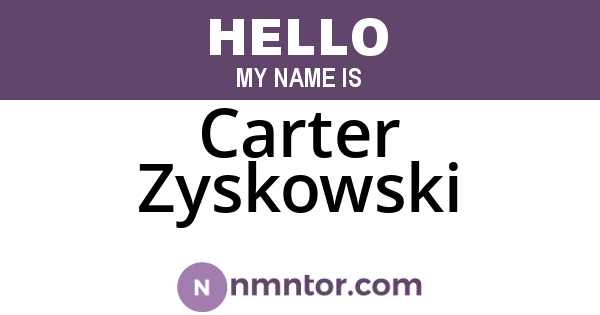 Carter Zyskowski