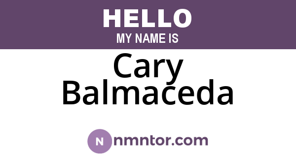 Cary Balmaceda