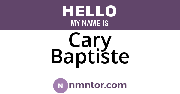Cary Baptiste