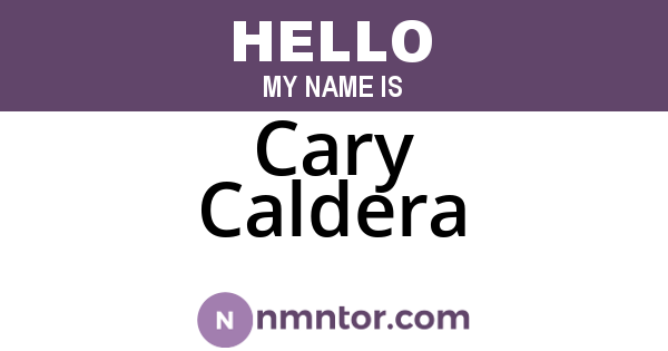 Cary Caldera