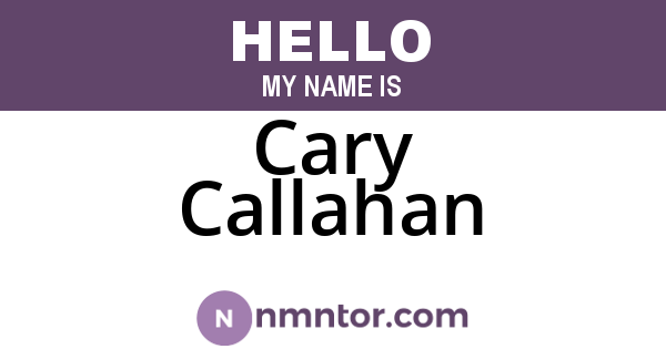 Cary Callahan