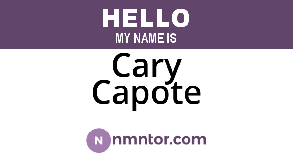 Cary Capote