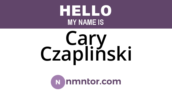 Cary Czaplinski