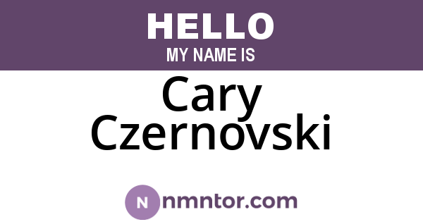 Cary Czernovski