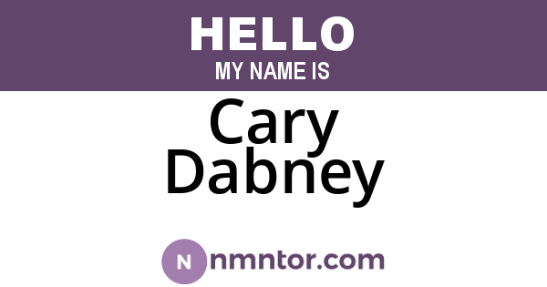 Cary Dabney