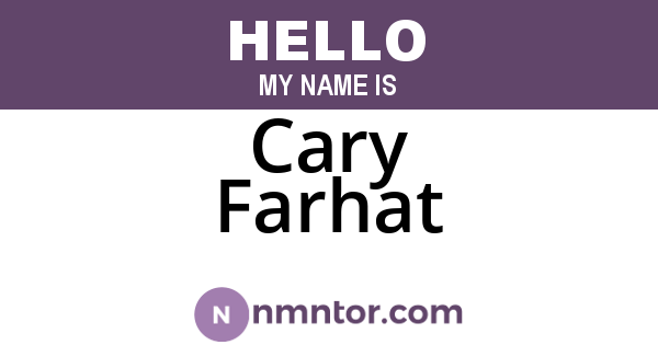 Cary Farhat