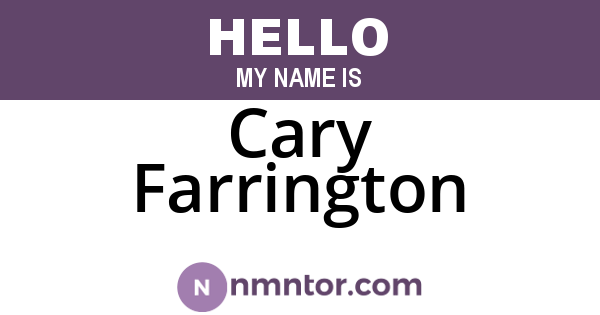Cary Farrington