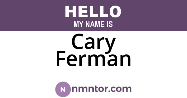 Cary Ferman