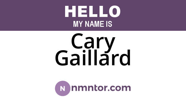 Cary Gaillard