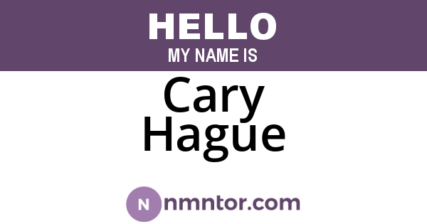 Cary Hague
