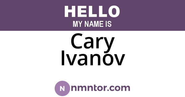 Cary Ivanov