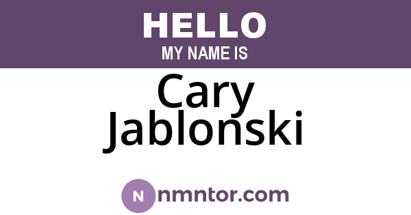 Cary Jablonski