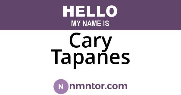 Cary Tapanes