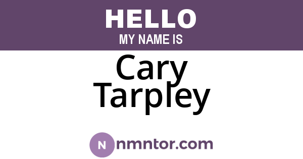 Cary Tarpley