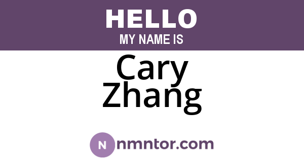 Cary Zhang