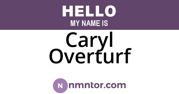 Caryl Overturf
