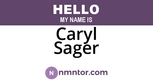 Caryl Sager