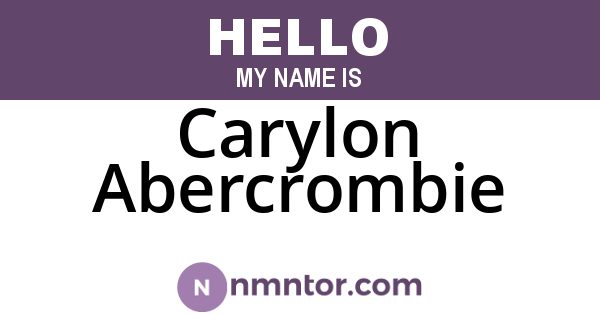 Carylon Abercrombie