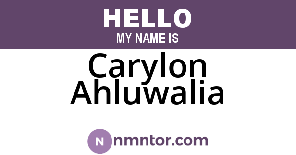 Carylon Ahluwalia