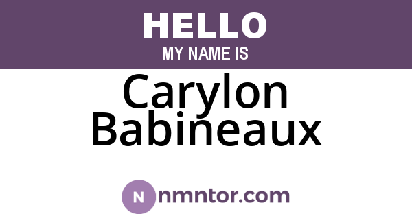 Carylon Babineaux