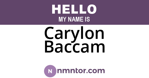 Carylon Baccam