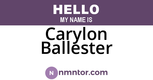 Carylon Ballester