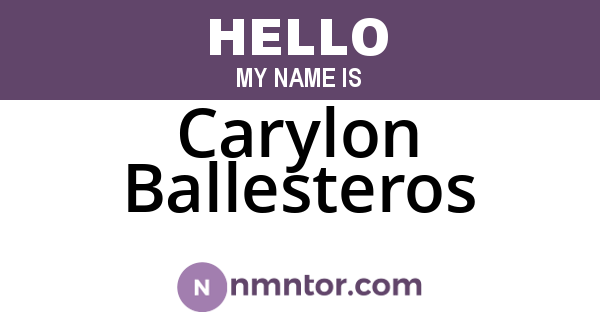 Carylon Ballesteros