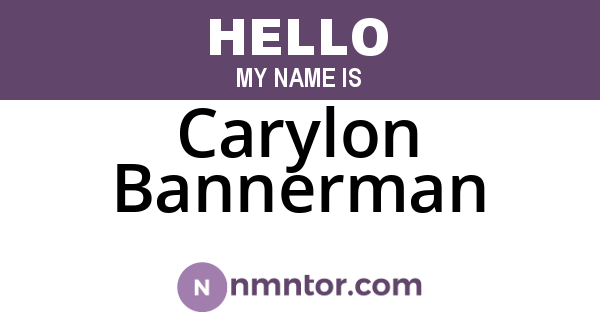 Carylon Bannerman