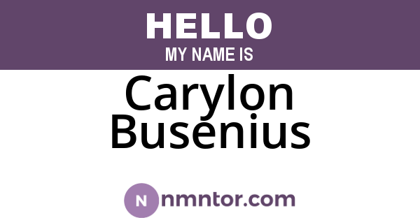 Carylon Busenius