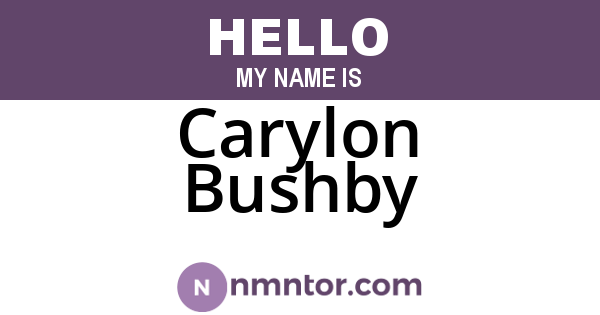 Carylon Bushby