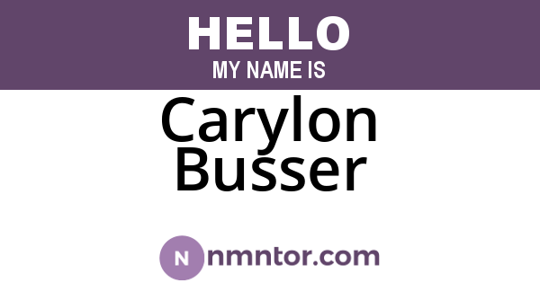 Carylon Busser