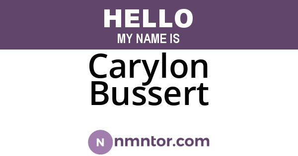 Carylon Bussert