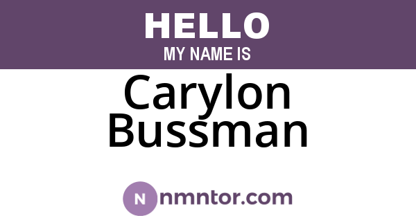 Carylon Bussman
