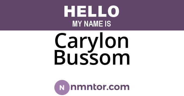 Carylon Bussom