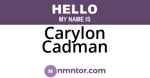 Carylon Cadman